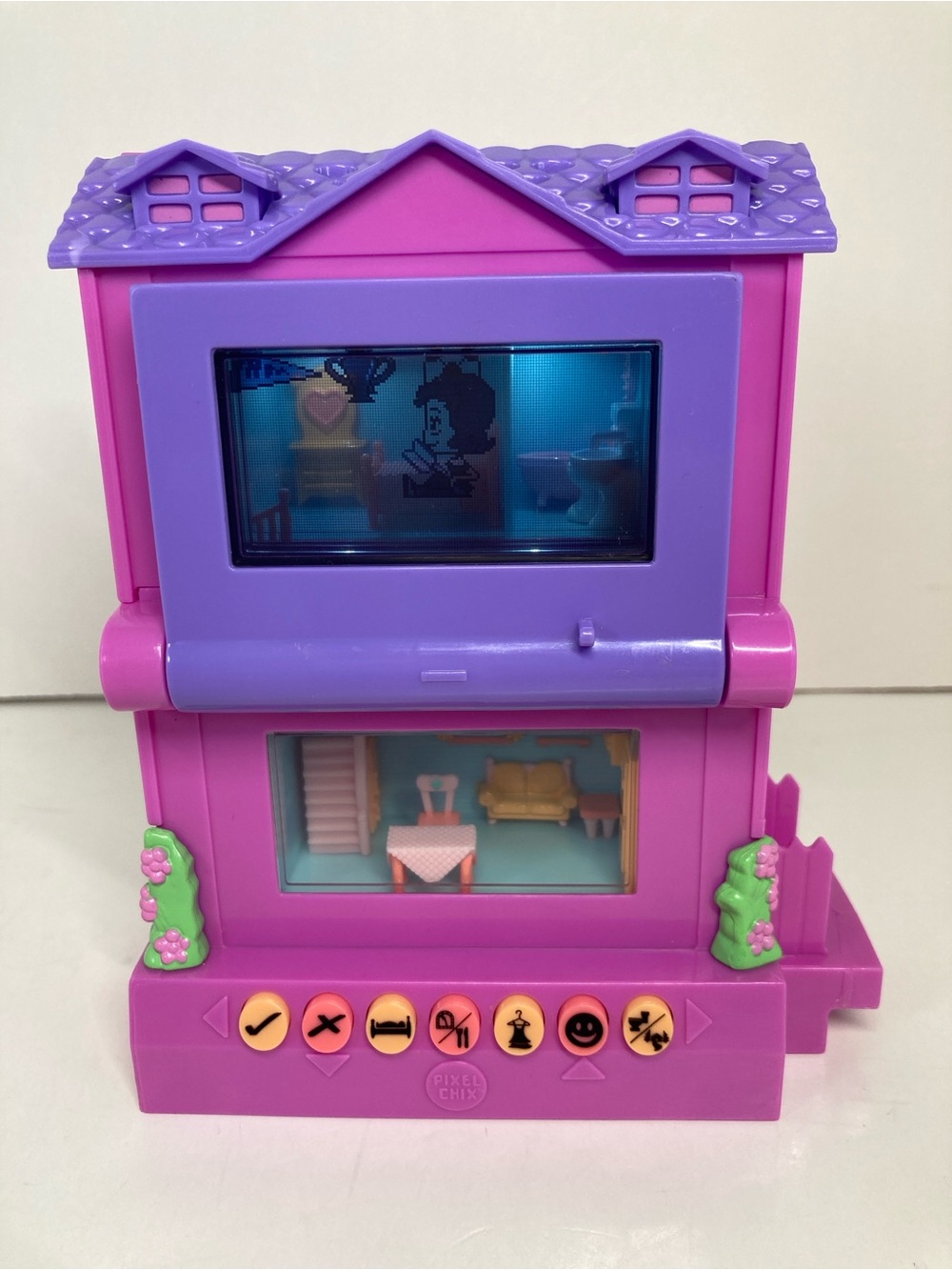 Pixel Chix 2006 2 Story House Mattel Interactive Electronic Tested Purple Pink